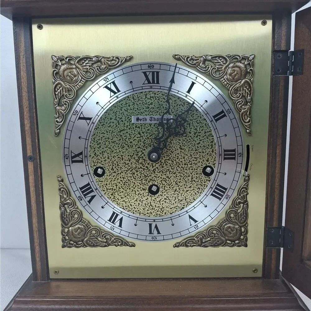Vintage Seth Thomas Legacy 3W Mantel Clock Model 1314 German Movement Chime